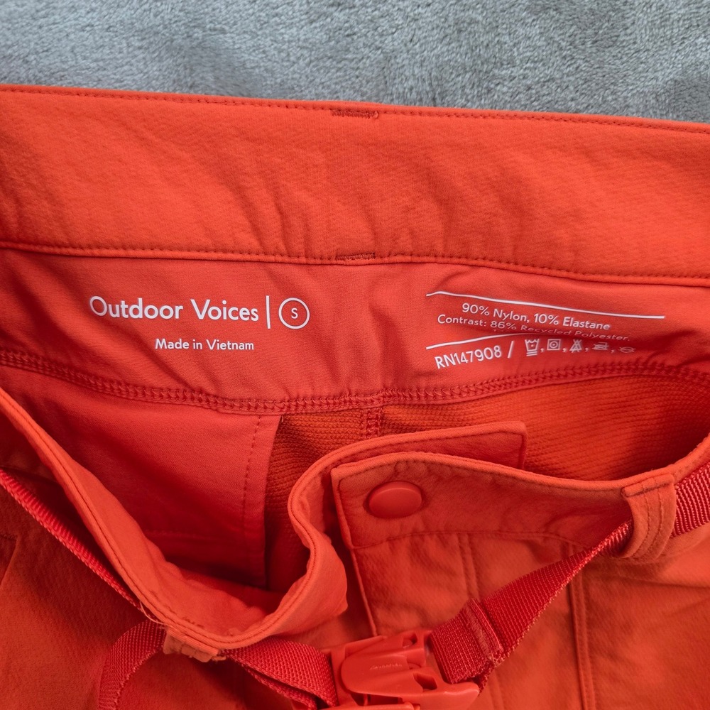 Outdoor Voices Skirt Womens Small Orange Rectrek Belted Hiking Mini Skirt - Picture 5 of 6